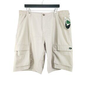 Mossy Oak Mens Size 40 Ripstop Cargo Shorts Tan Lightweight Outdoor Wear
